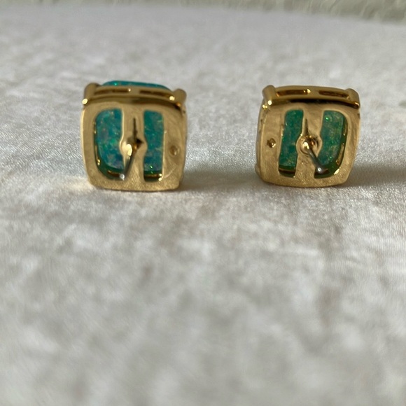 Kate Spade: Green Sparkle Earrings- Gold tone - Picture 12 of 14